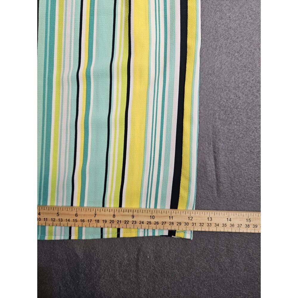 Tacera Jumpsuit Womens Medium Colorful Striped Wide Leg Faux Wrap - Picture 7 of 8